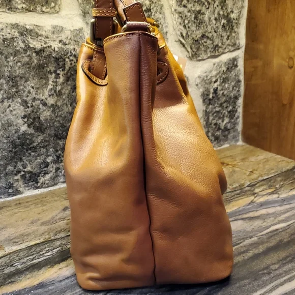 Pratesi Firenze,Elegant Brown Leather Shoulder Bag - Picture 6 of 17